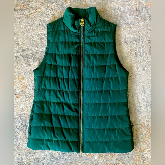 Micheal Kors green puffervest. Size extra small .new with tags.​ - Picture 1 of 6